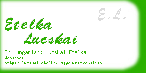 etelka lucskai business card